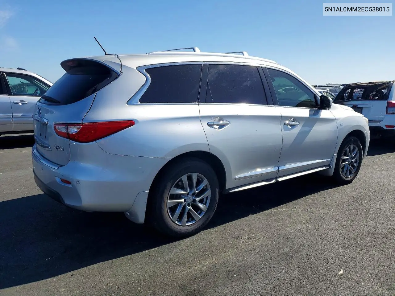 2014 Infiniti Qx60 Base VIN: 5N1AL0MM2EC538015 Lot: 61753086