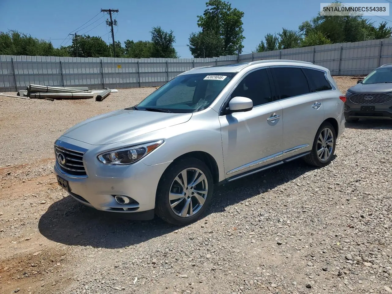 2014 Infiniti Qx60 Base VIN: 5N1AL0MN0EC554383 Lot: 62029046