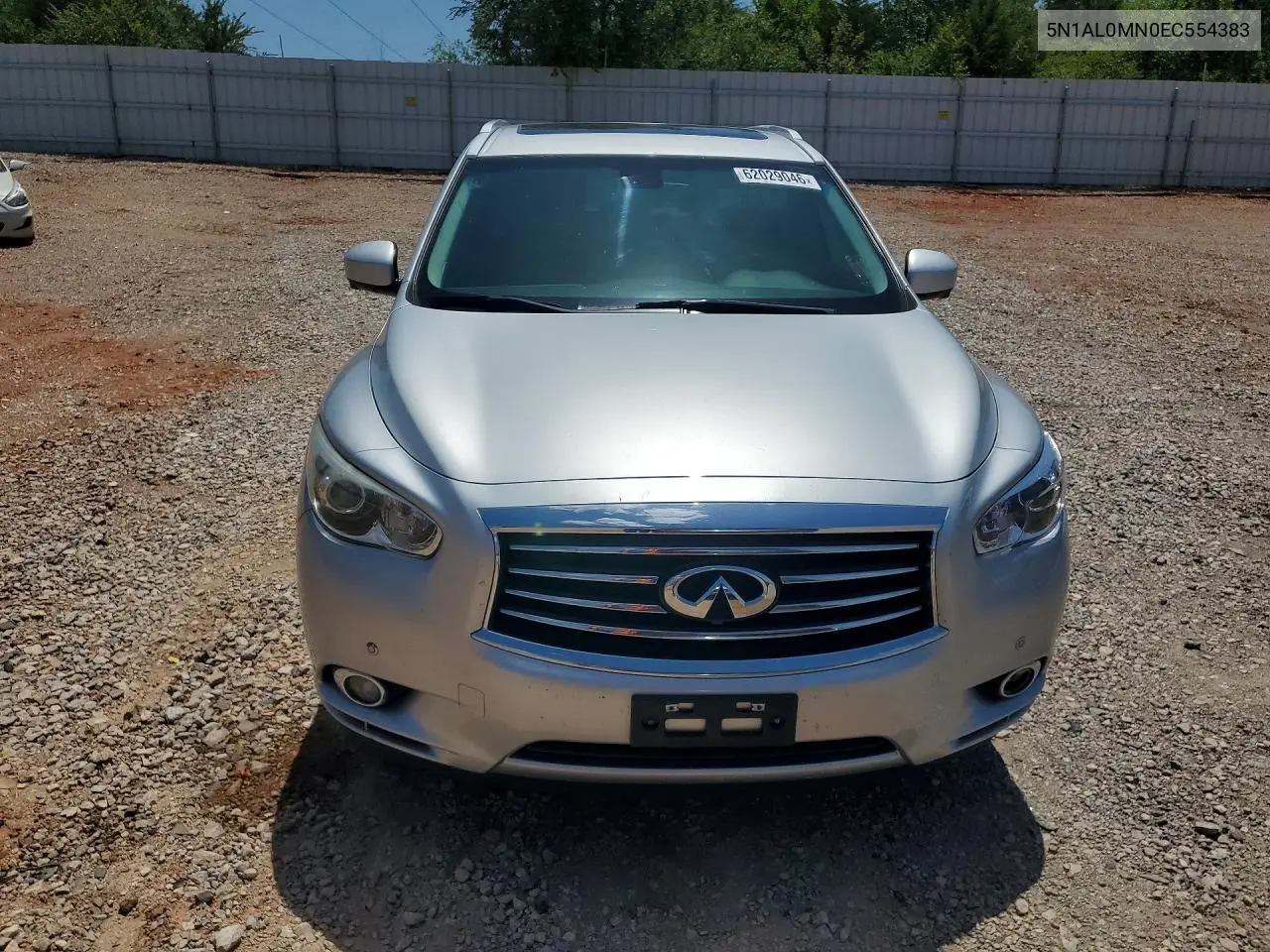 2014 Infiniti Qx60 Base VIN: 5N1AL0MN0EC554383 Lot: 62029046