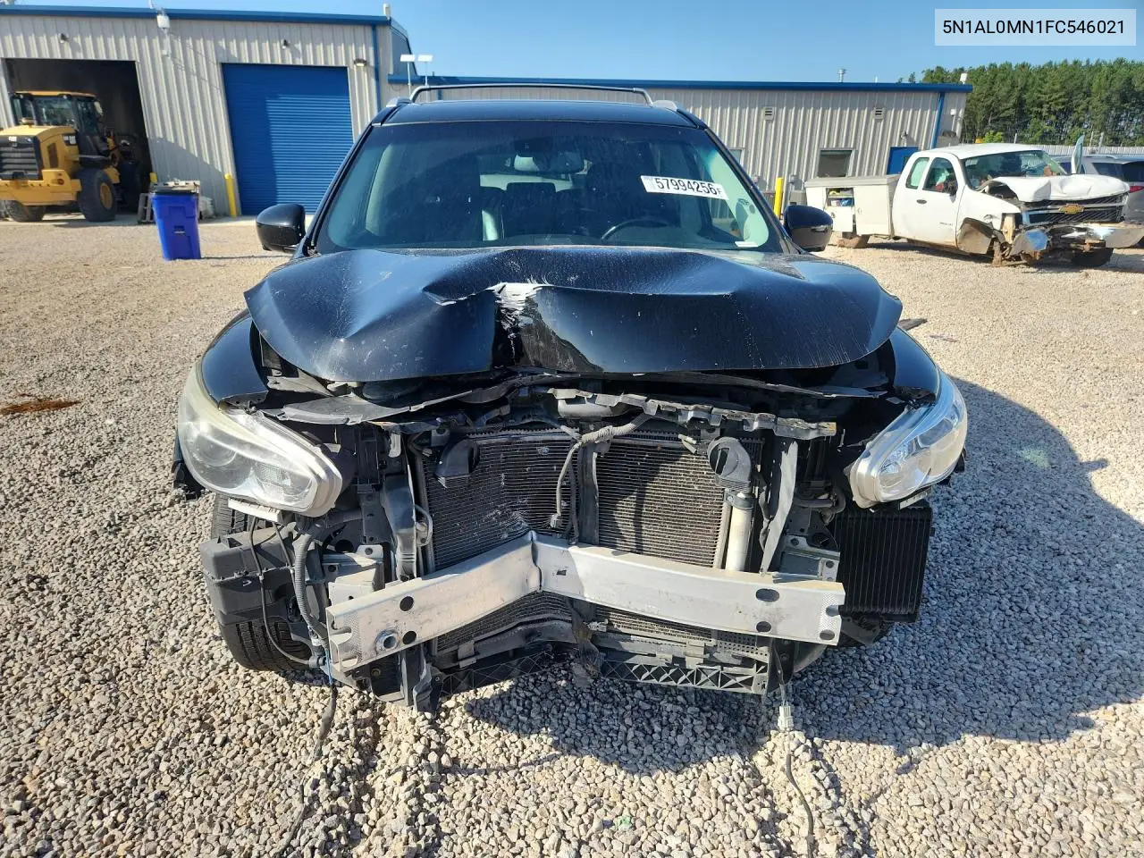 2015 Infiniti Qx60 Base VIN: 5N1AL0MN1FC546021 Lot: 57994256