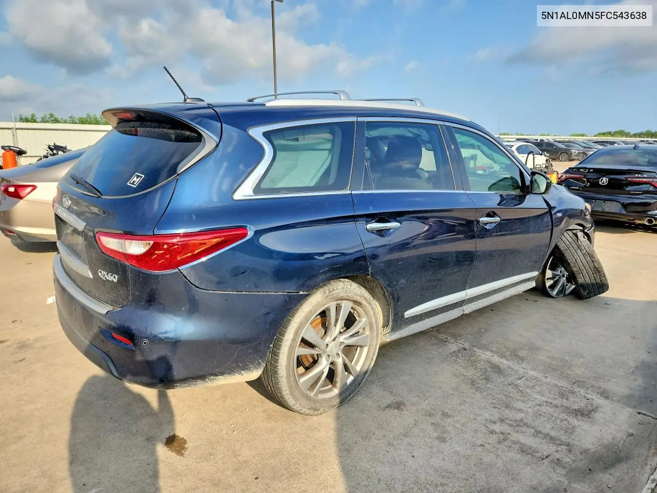 2015 Infiniti Qx60 Base VIN: 5N1AL0MN5FC543638 Lot: 58084926