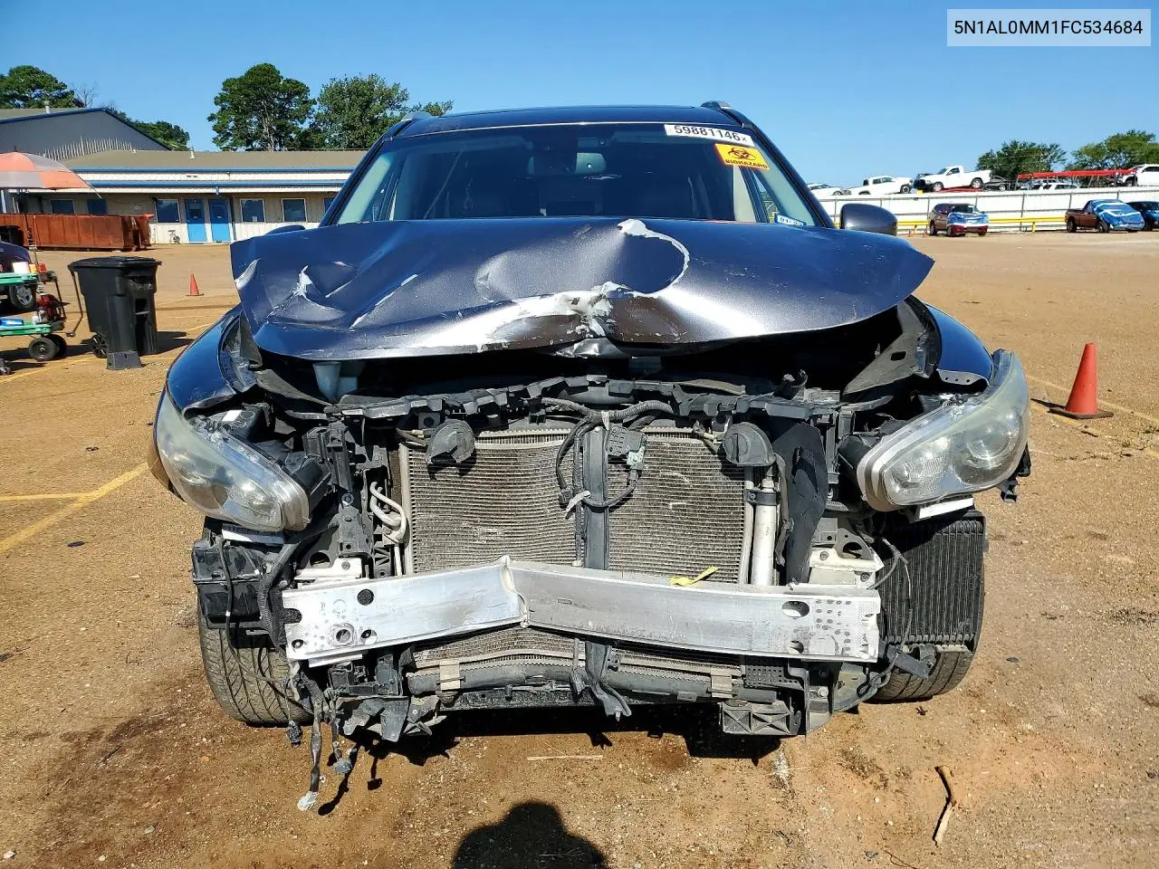 2015 Infiniti Qx60 Base VIN: 5N1AL0MM1FC534684 Lot: 59881146