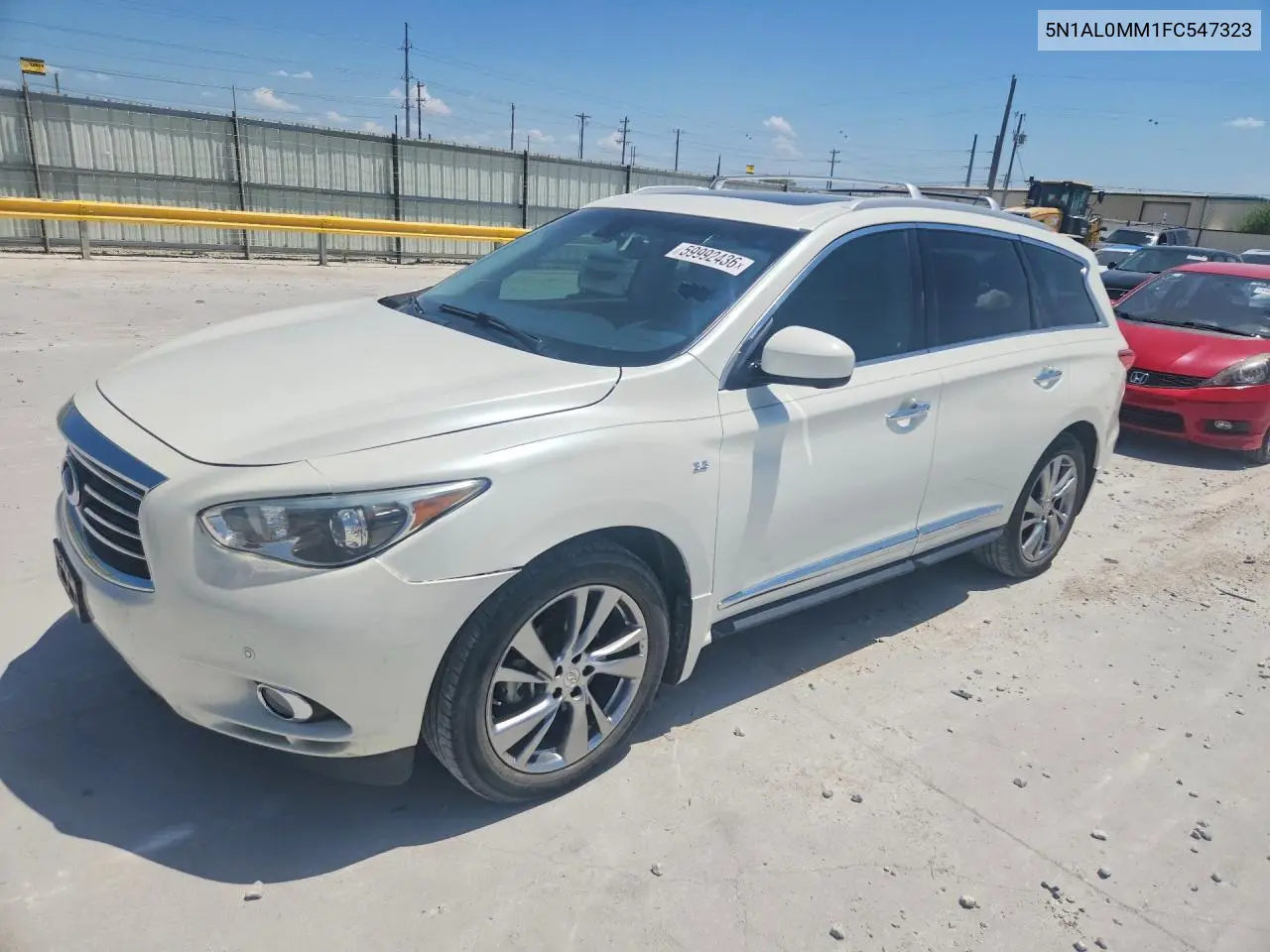 2015 Infiniti Qx60 Base VIN: 5N1AL0MM1FC547323 Lot: 59992436
