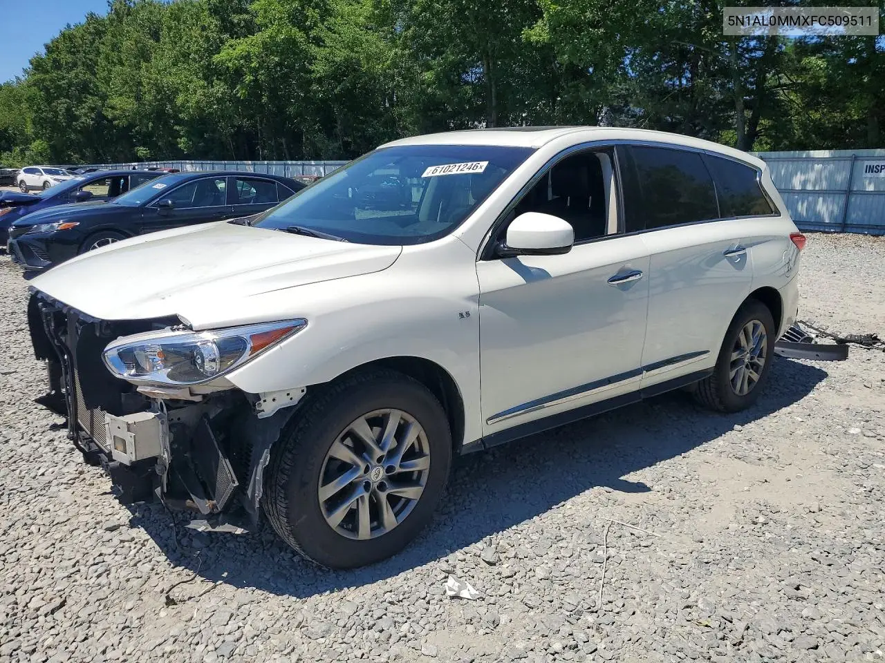 2015 Infiniti Qx60 Base VIN: 5N1AL0MMXFC509511 Lot: 61021246