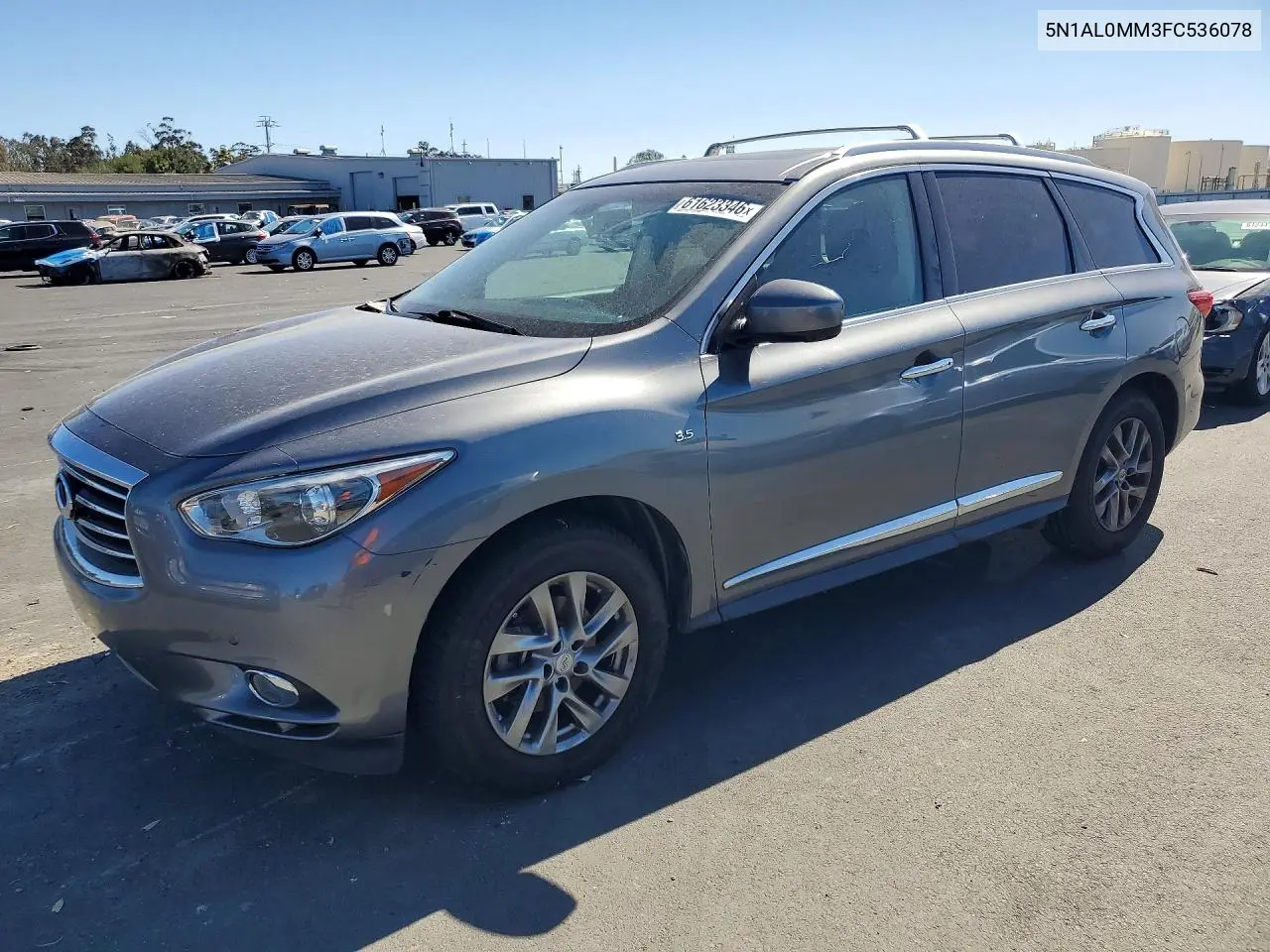 2015 Infiniti Qx60 VIN: 5N1AL0MM3FC536078 Lot: 61623346