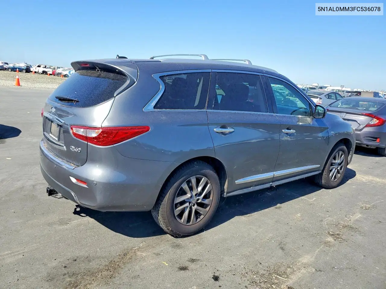 2015 Infiniti Qx60 VIN: 5N1AL0MM3FC536078 Lot: 61623346