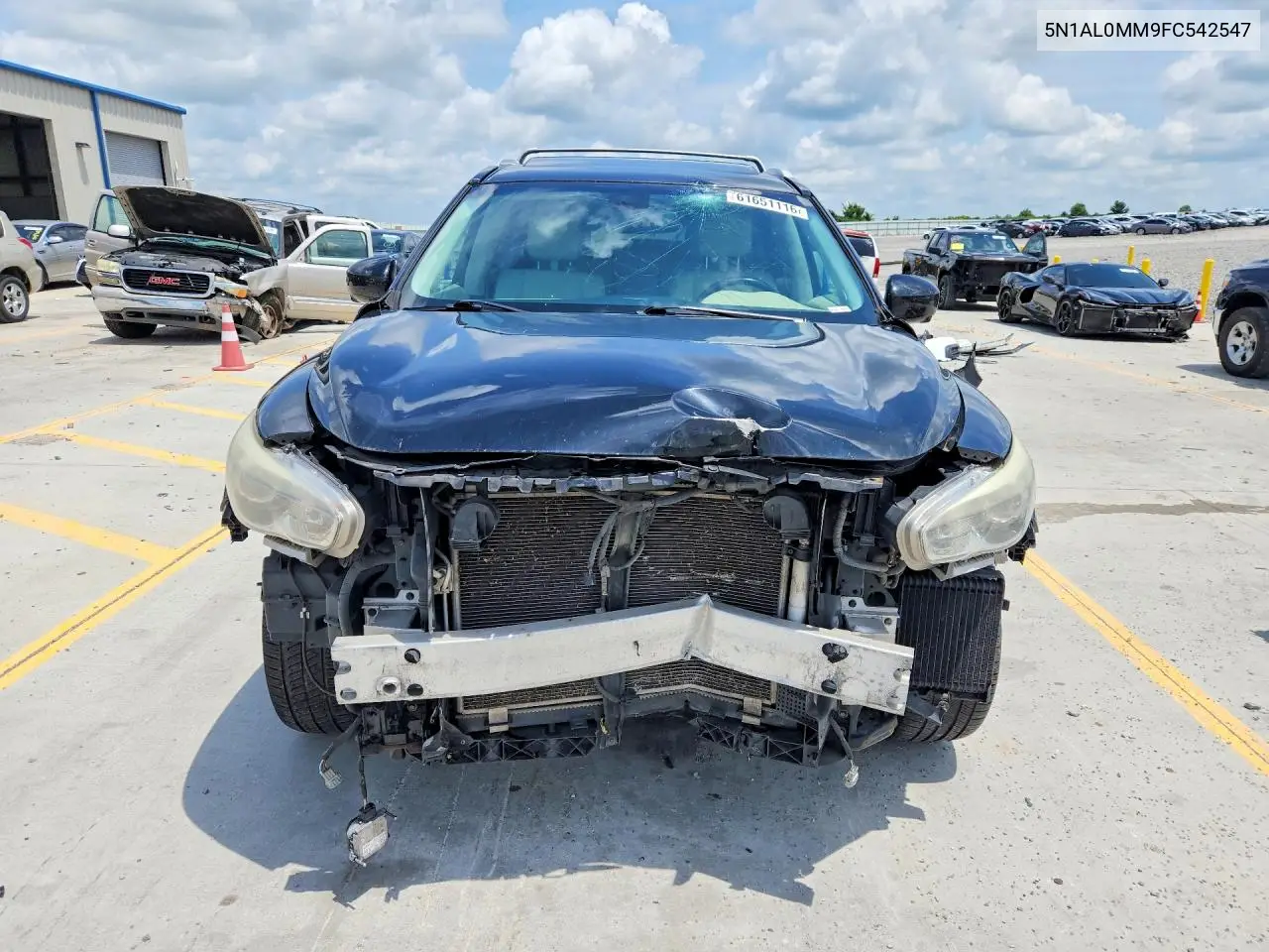 2015 Infiniti Qx60 Base VIN: 5N1AL0MM9FC542547 Lot: 61651116