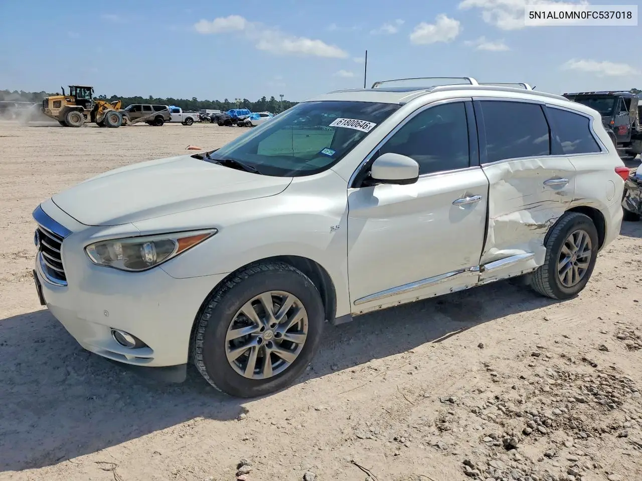 2015 Infiniti Qx60 Base VIN: 5N1AL0MN0FC537018 Lot: 61800646