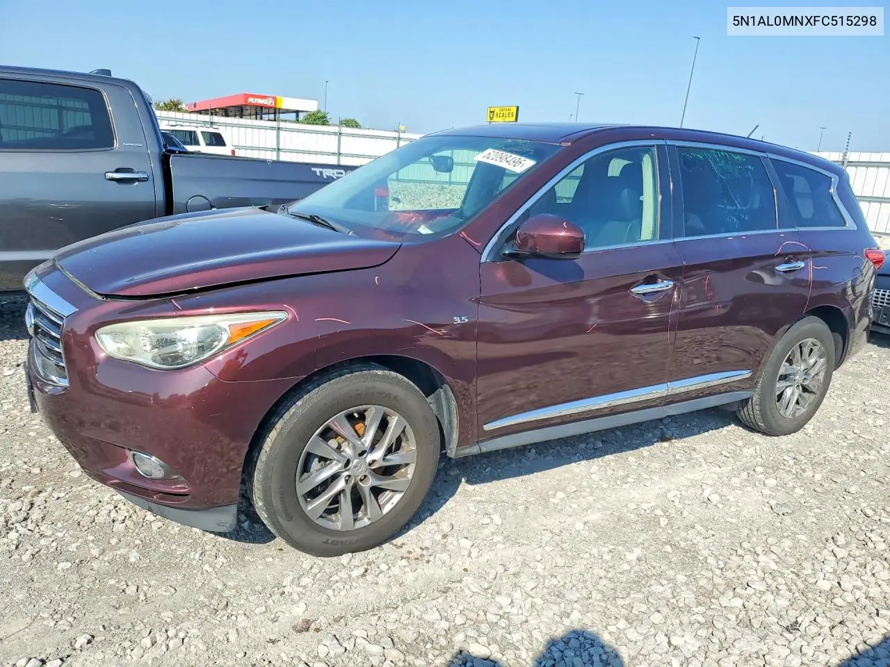 2015 Infiniti Qx60 Base VIN: 5N1AL0MNXFC515298 Lot: 62098496