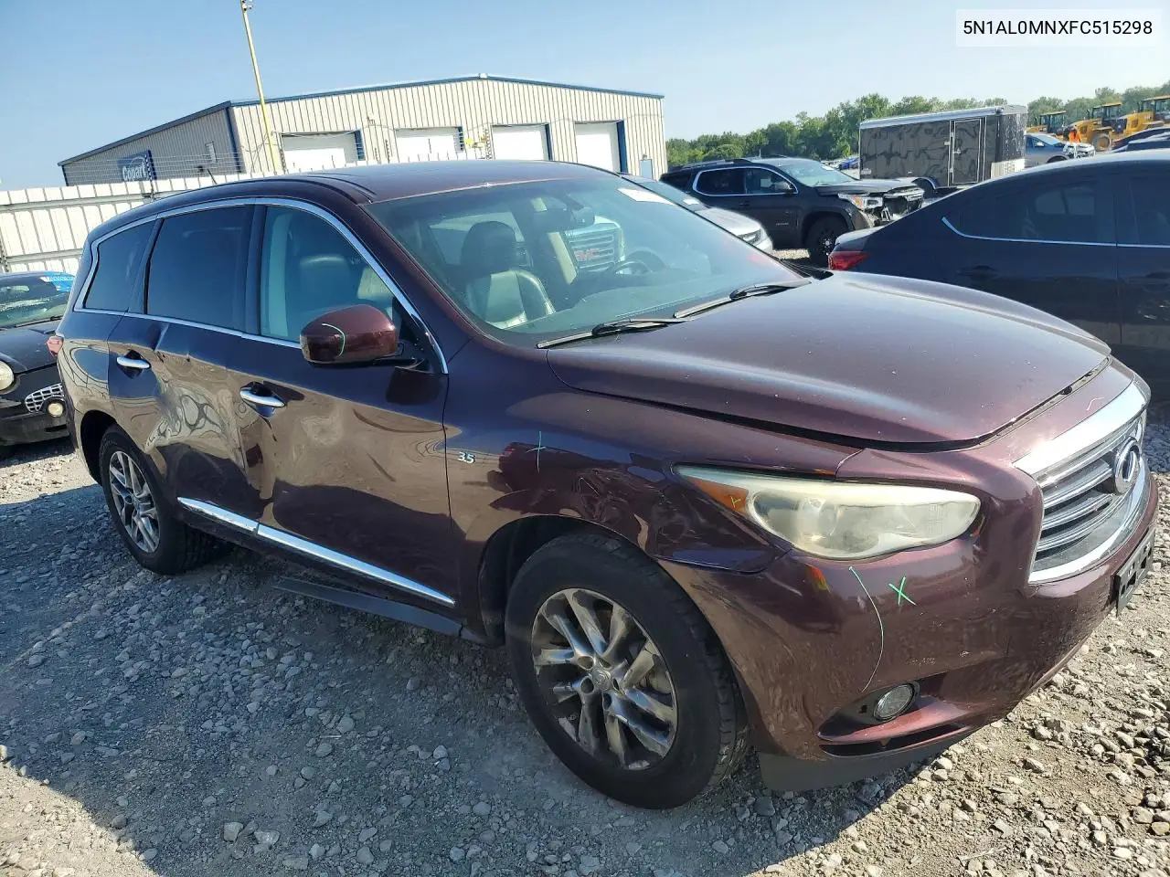 2015 Infiniti Qx60 Base VIN: 5N1AL0MNXFC515298 Lot: 62098496