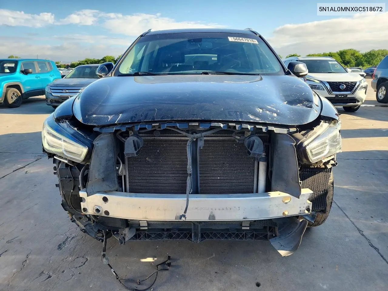 2016 Infiniti Qx60 VIN: 5N1AL0MNXGC518672 Lot: 56647016