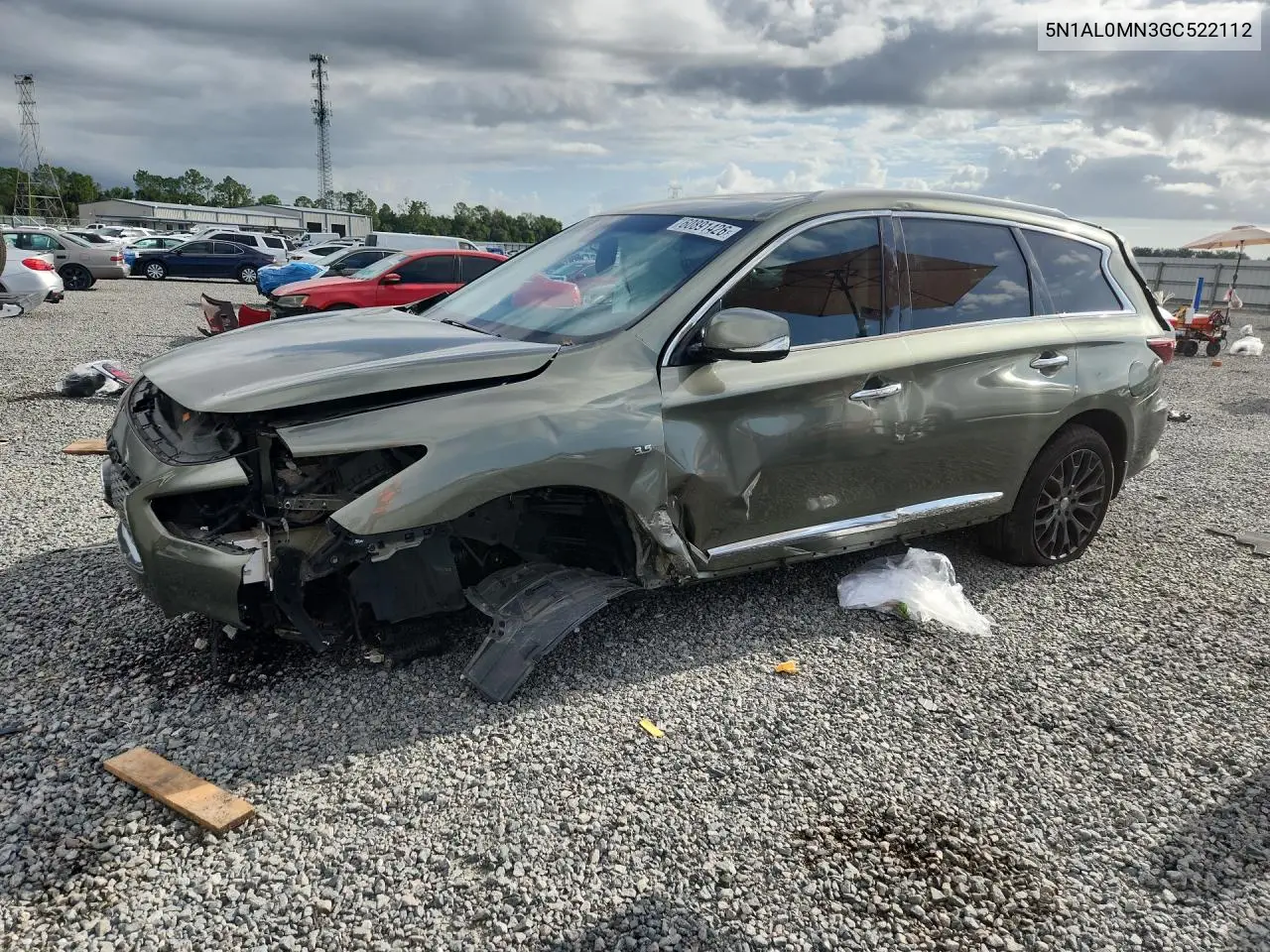 2016 Infiniti Qx60 Base VIN: 5N1AL0MN3GC522112 Lot: 60891426