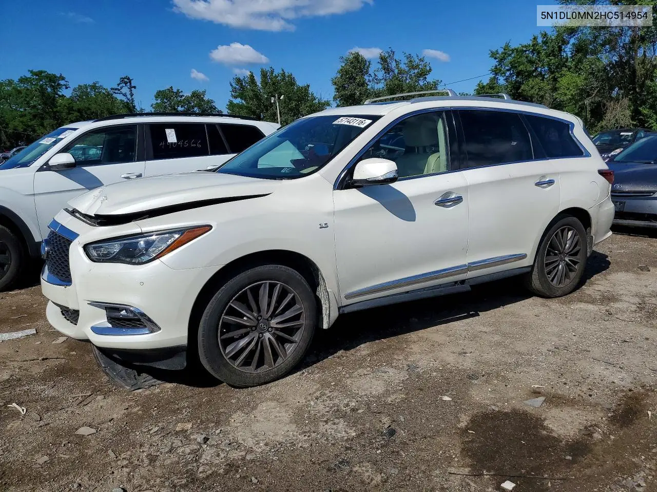2017 Infiniti Qx60 Base VIN: 5N1DL0MN2HC514954 Lot: 57143116