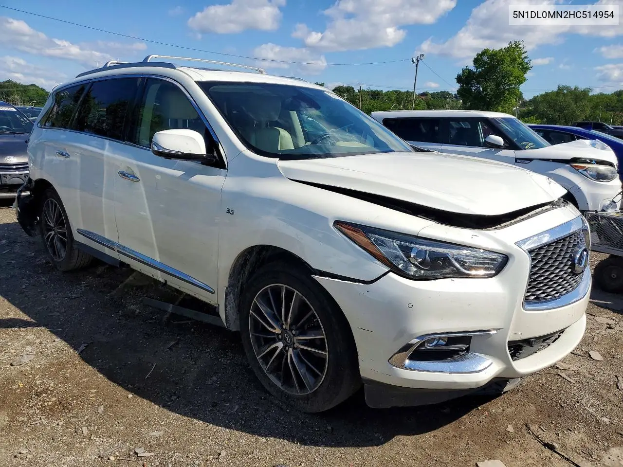 2017 Infiniti Qx60 Base VIN: 5N1DL0MN2HC514954 Lot: 57143116
