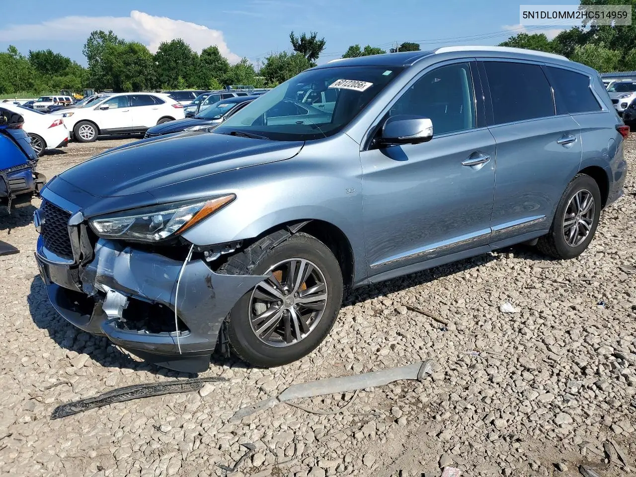 2017 Infiniti Qx60 Base VIN: 5N1DL0MM2HC514959 Lot: 60122056
