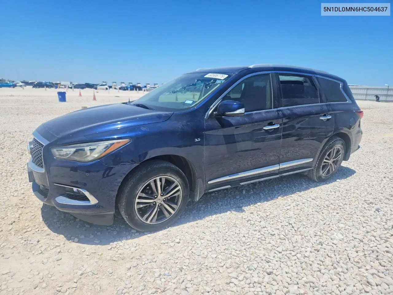 2017 Infiniti Qx60 Base VIN: 5N1DL0MN6HC504637 Lot: 60506776
