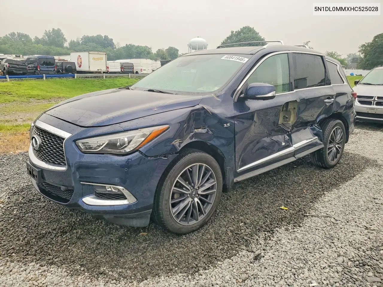 2017 Infiniti Qx60 Base VIN: 5N1DL0MMXHC525028 Lot: 60841946