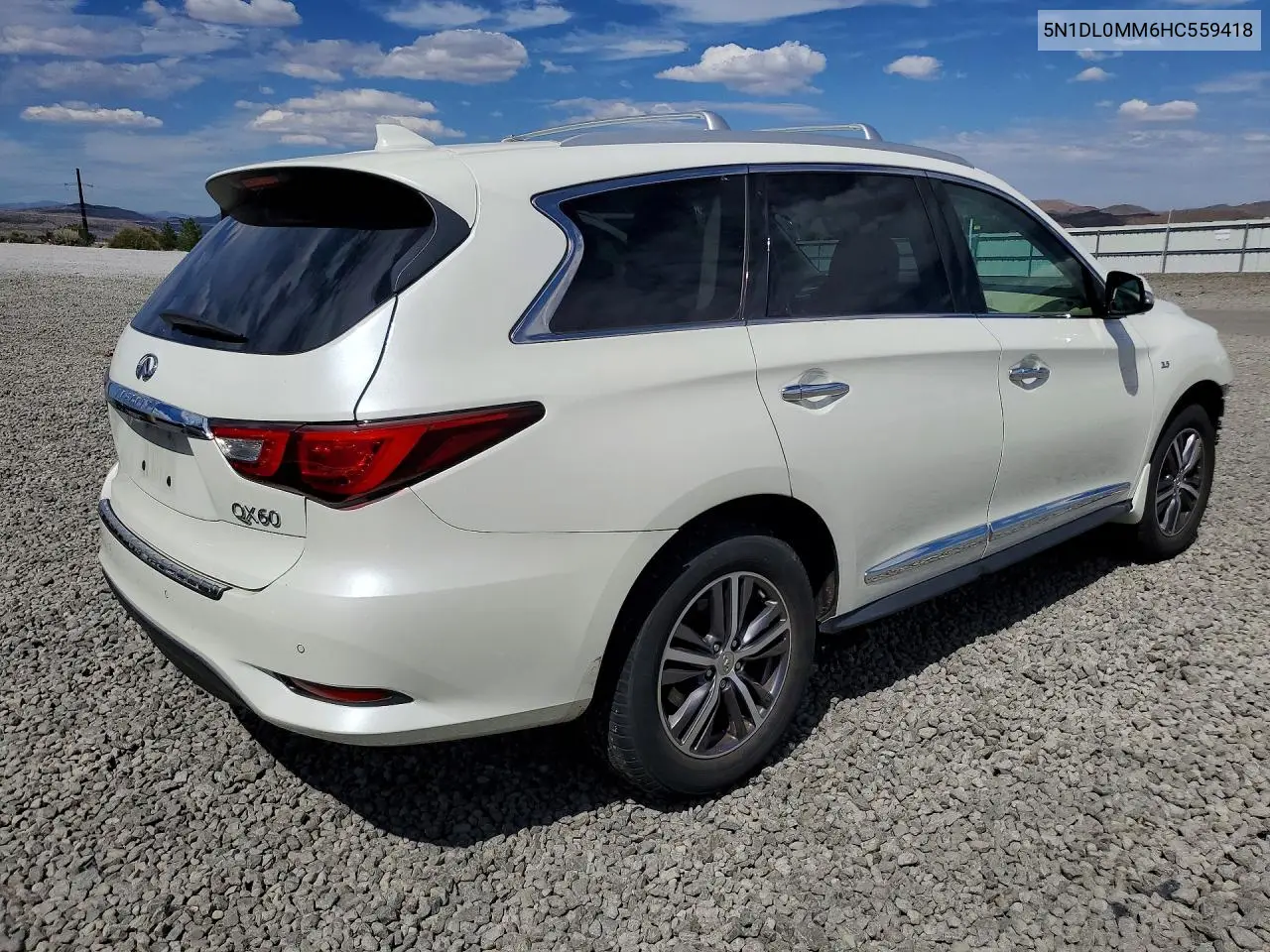 2017 Infiniti Qx60 Base VIN: 5N1DL0MM6HC559418 Lot: 61380386
