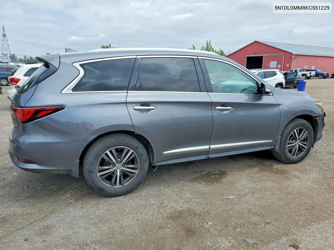 2019 Infiniti Qx60 Pure VIN: 5N1DL0MM8KC551229 Lot: 56309496