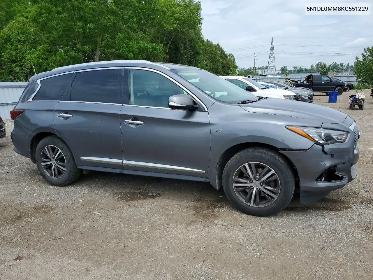 2019 Infiniti Qx60 Pure VIN: 5N1DL0MM8KC551229 Lot: 56309496