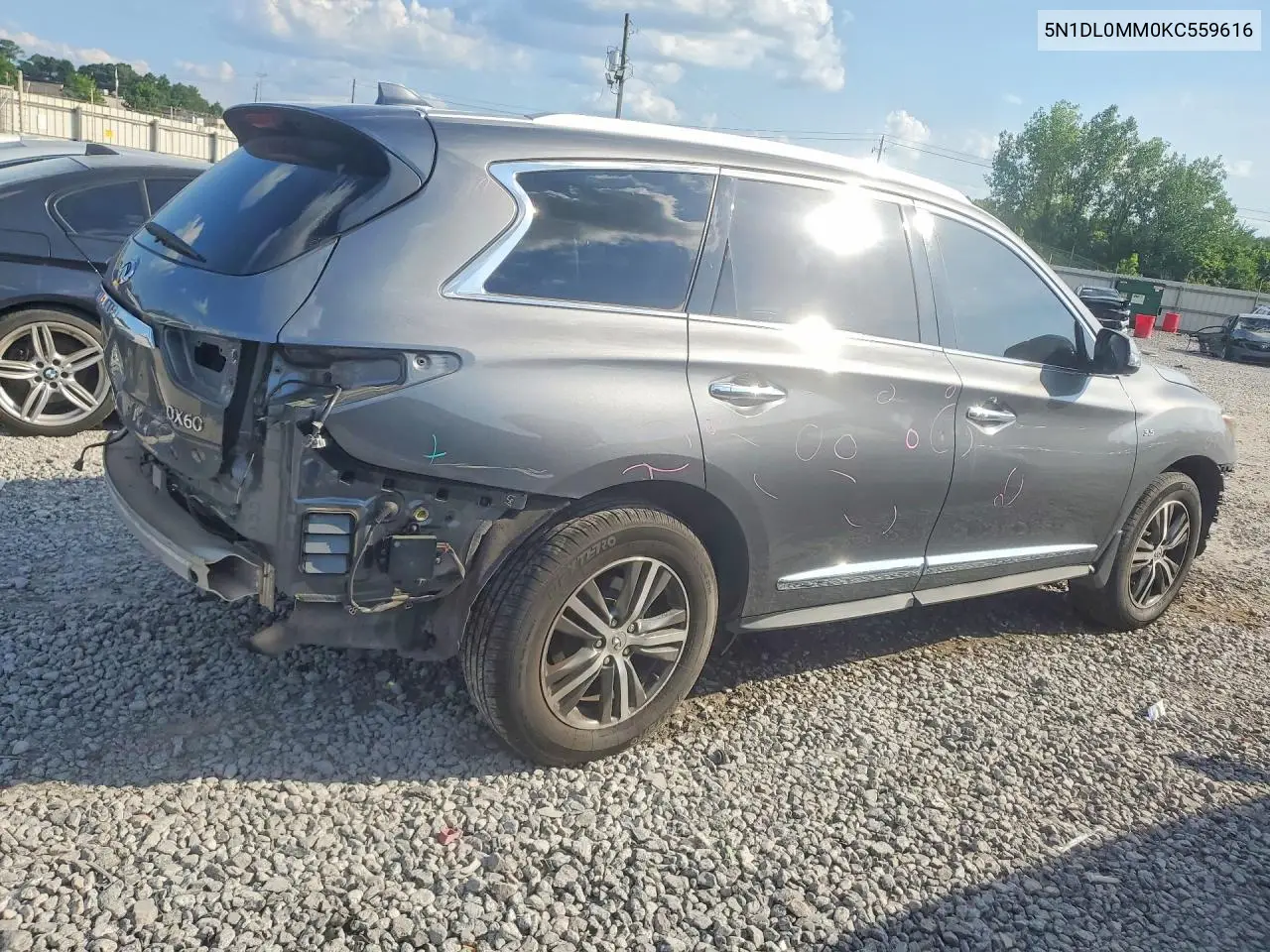 2019 Infiniti Qx60 Luxe VIN: 5N1DL0MM0KC559616 Lot: 56457026