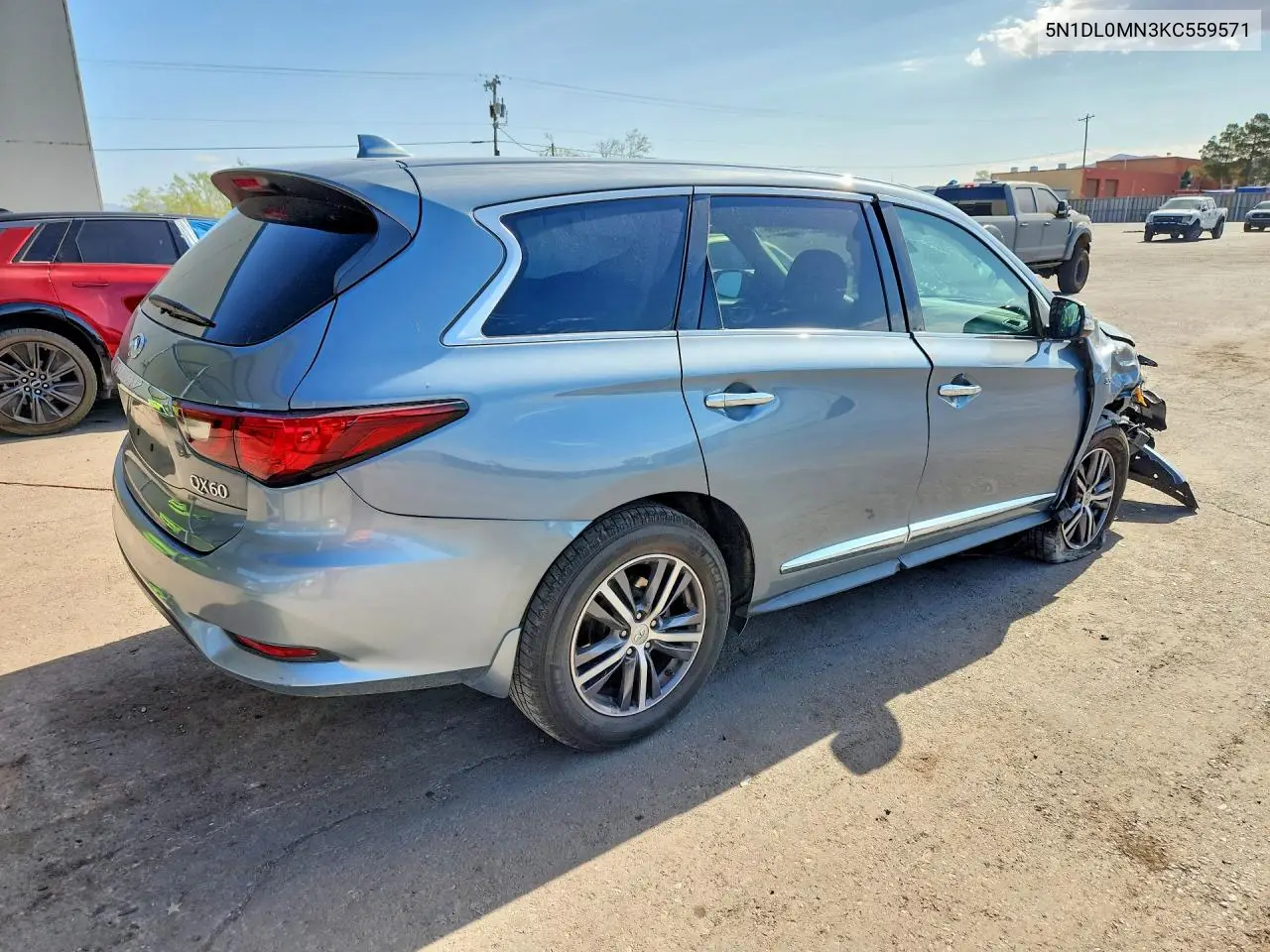 2019 Infiniti Qx60 Pure VIN: 5N1DL0MN3KC559571 Lot: 58482896