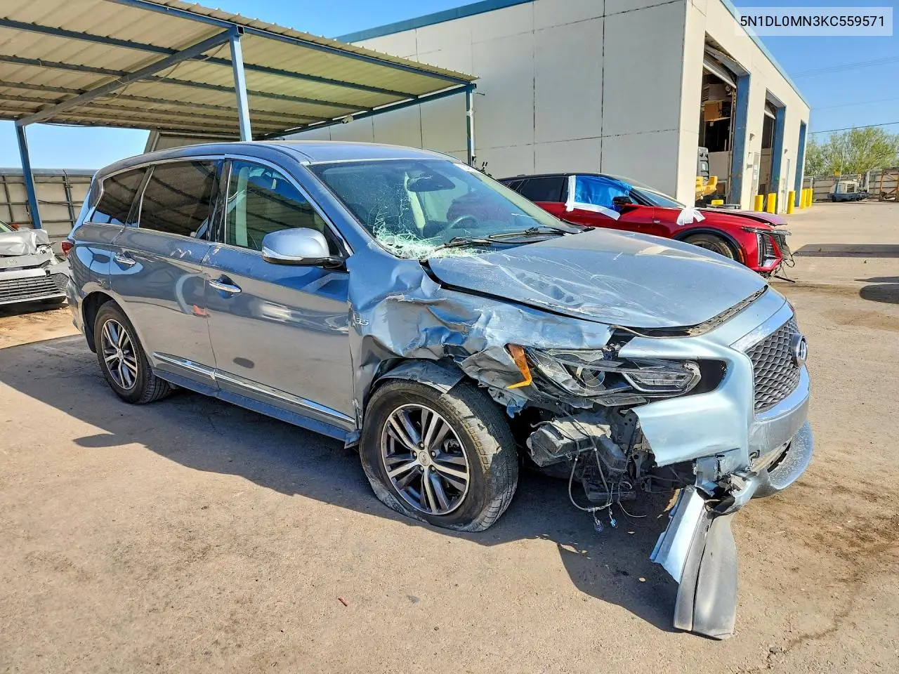 2019 Infiniti Qx60 Pure VIN: 5N1DL0MN3KC559571 Lot: 58482896