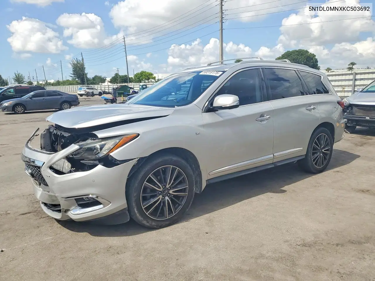2019 Infiniti Qx60 Luxe VIN: 5N1DL0MNXKC503692 Lot: 59318176