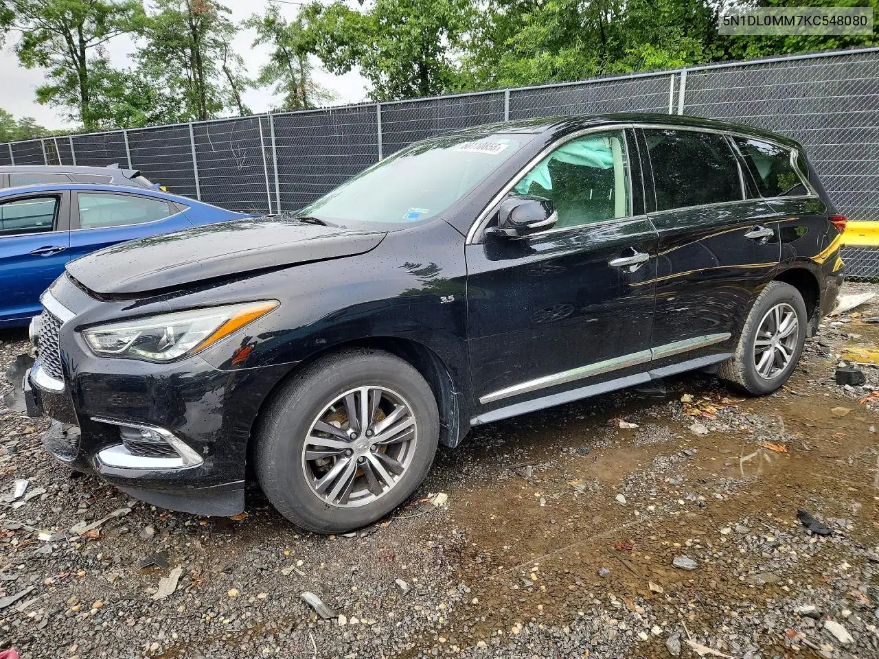 2019 Infiniti Qx60 Pure VIN: 5N1DL0MM7KC548080 Lot: 60110856