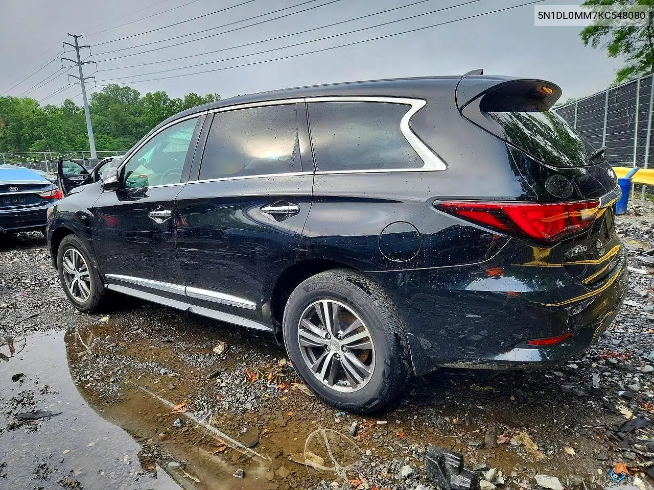 2019 Infiniti Qx60 Pure VIN: 5N1DL0MM7KC548080 Lot: 60110856