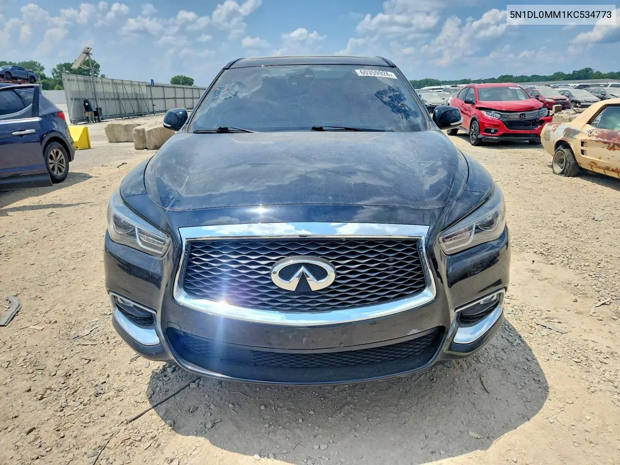 2019 Infiniti Qx60 Pure VIN: 5N1DL0MM1KC534773 Lot: 60359926