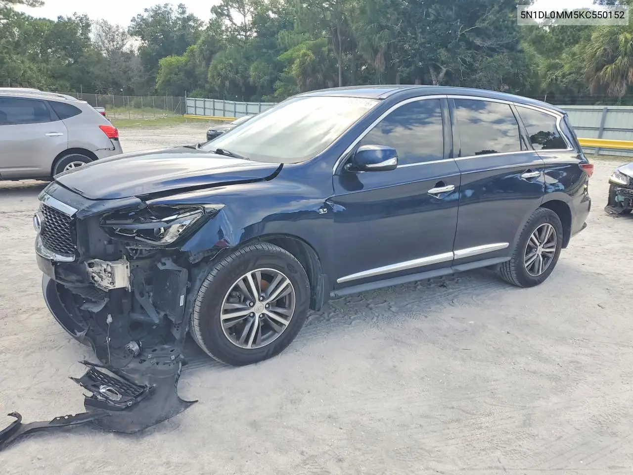 2019 Infiniti Qx60 Pure VIN: 5N1DL0MM5KC550152 Lot: 60524916