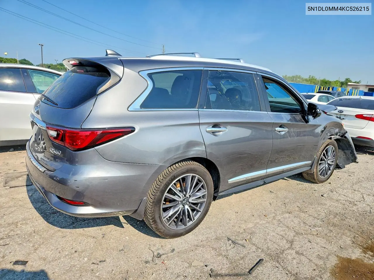 2019 Infiniti Qx60 Luxe VIN: 5N1DL0MM4KC526215 Lot: 60657756