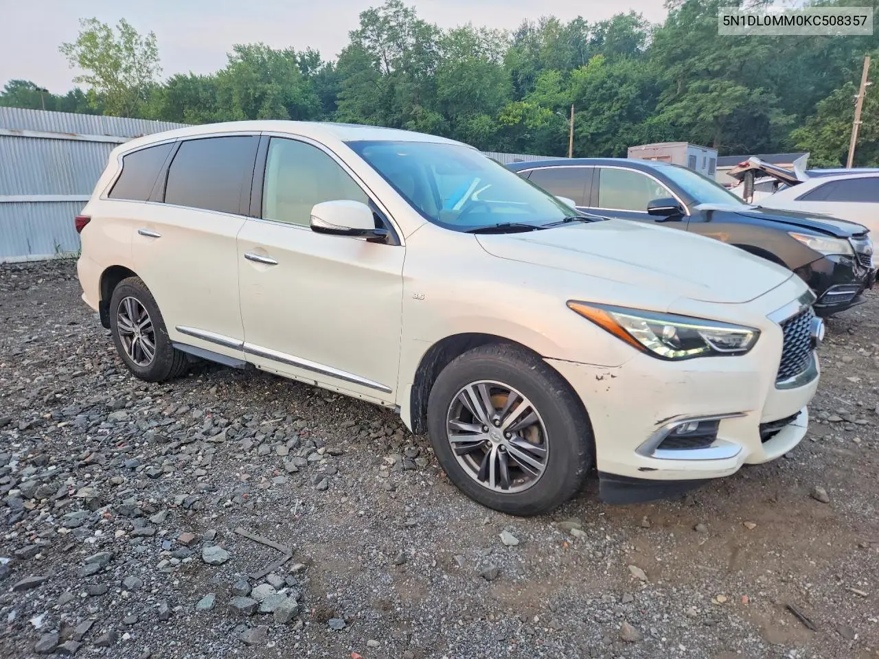 2019 Infiniti Qx60 Pure VIN: 5N1DL0MM0KC508357 Lot: 60853726