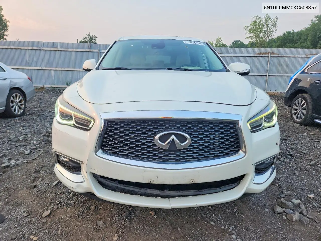 2019 Infiniti Qx60 Pure VIN: 5N1DL0MM0KC508357 Lot: 60853726