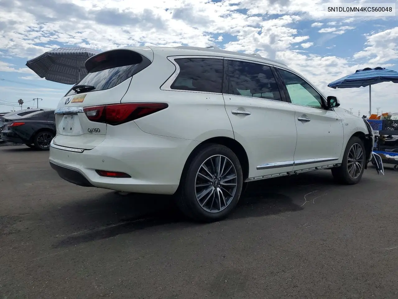 2019 Infiniti Qx60 Pure VIN: 5N1DL0MN4KC560048 Lot: 61060296