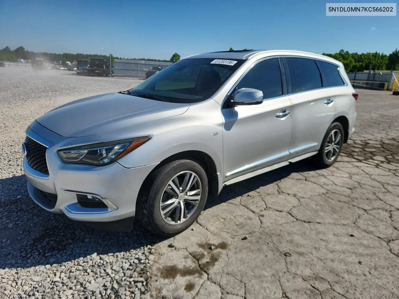 2019 Infiniti Qx60 Pure VIN: 5N1DL0MN7KC566202 Lot: 61203196