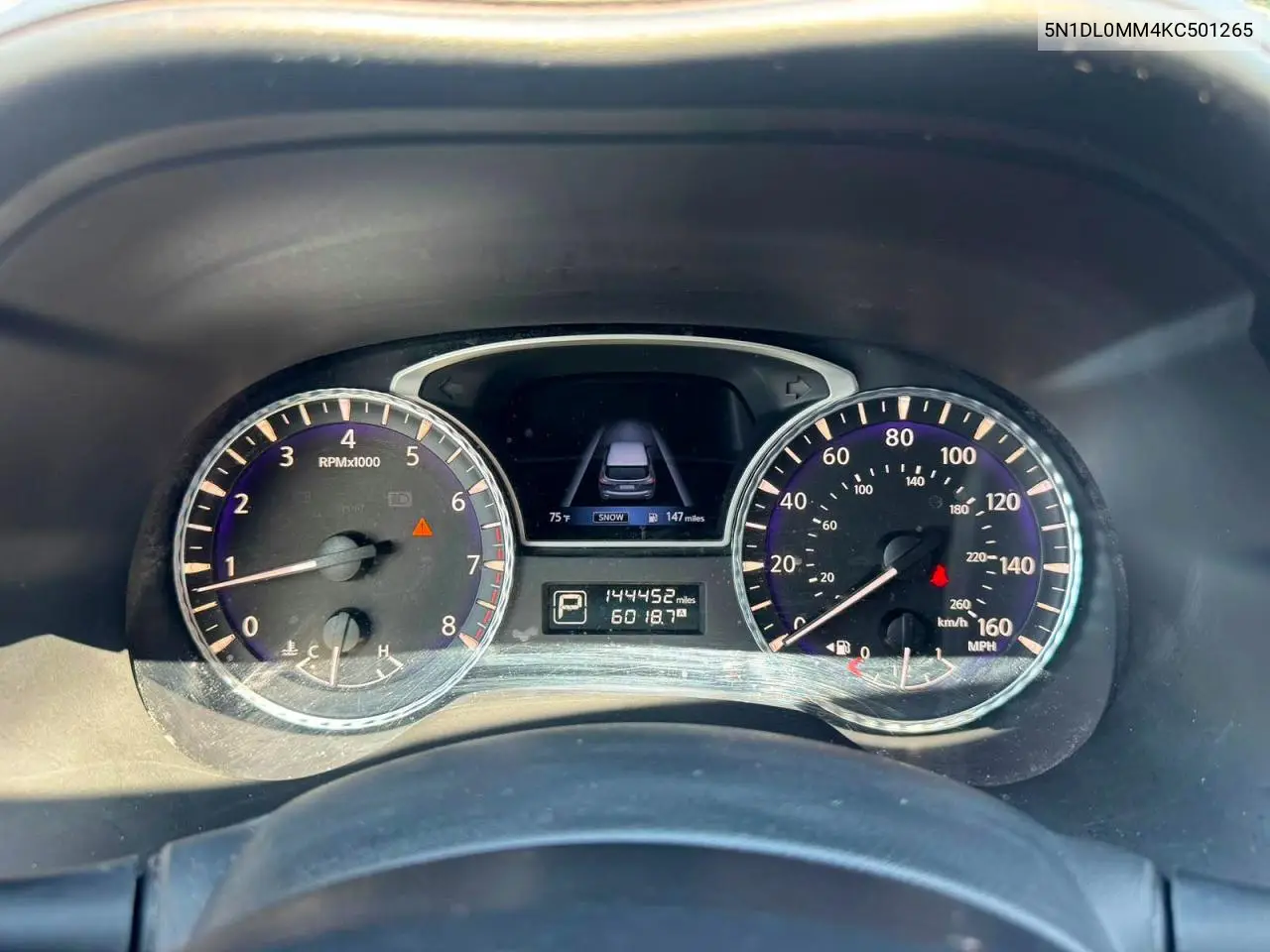 2019 Infiniti Qx60 Luxe VIN: 5N1DL0MM4KC501265 Lot: 61214276