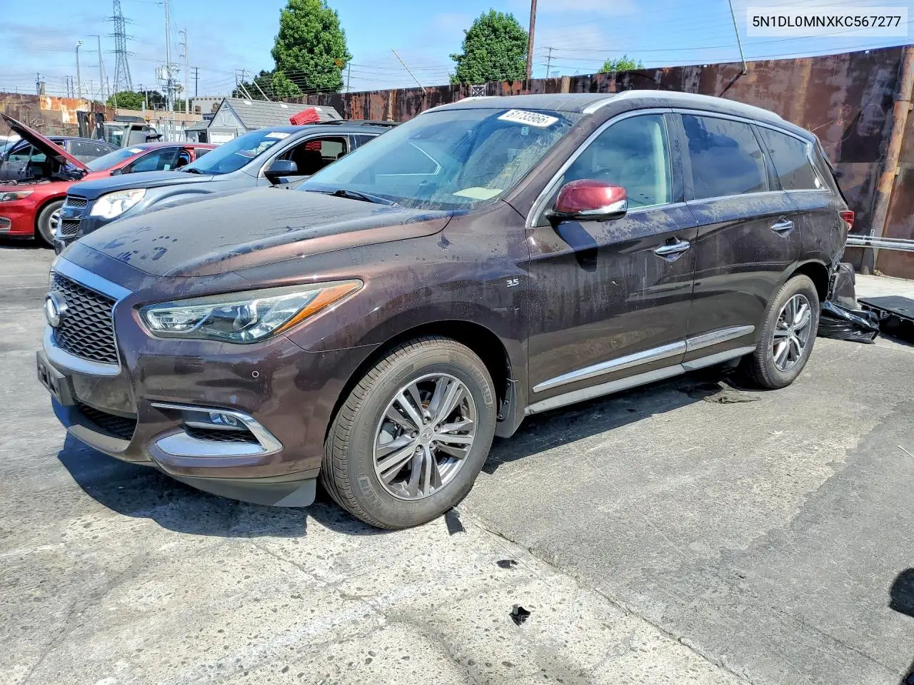 2019 Infiniti Qx60 Luxe VIN: 5N1DL0MNXKC567277 Lot: 61733966