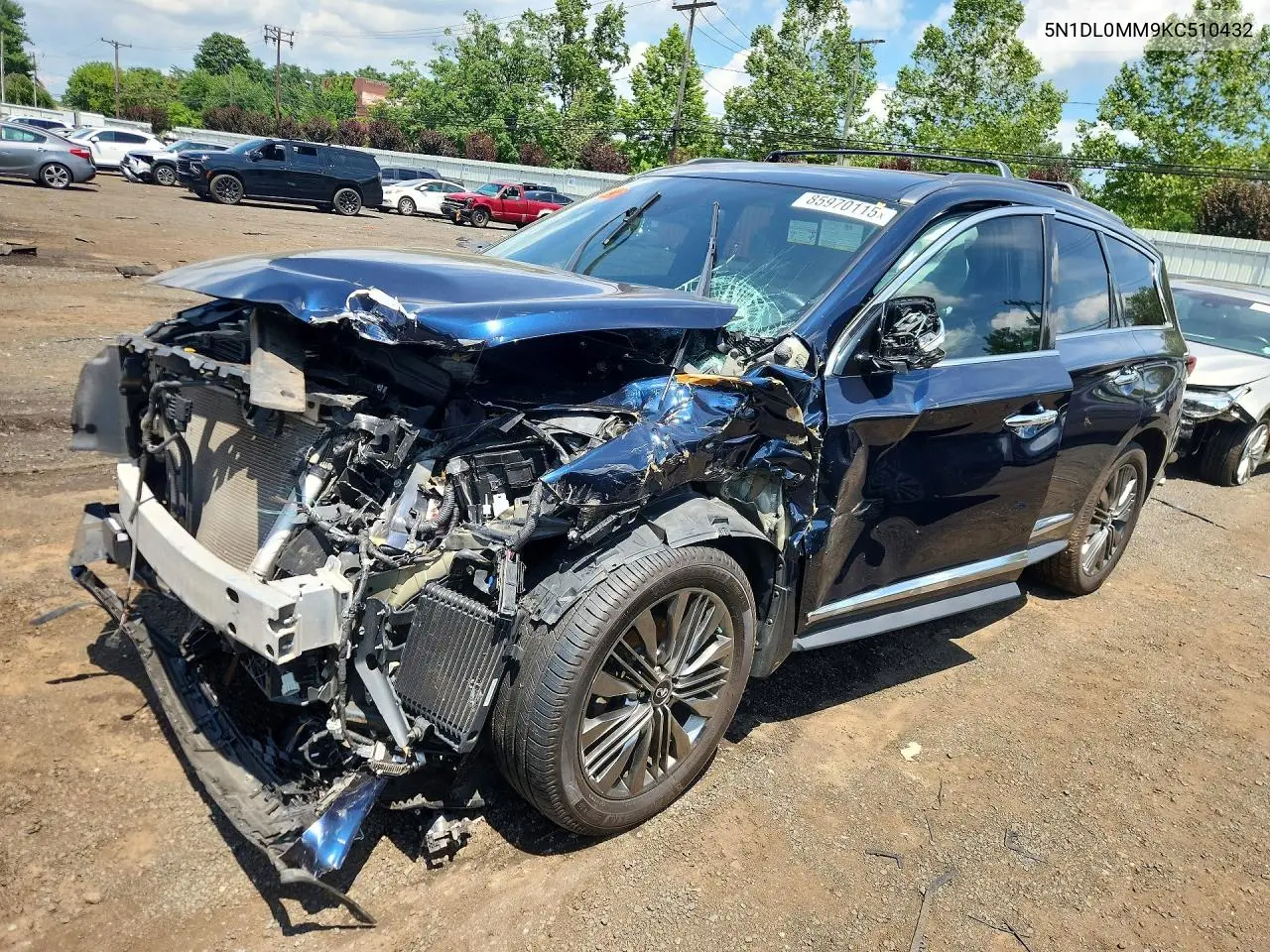 2019 Infiniti Qx60 Luxe VIN: 5N1DL0MM9KC510432 Lot: 85970115