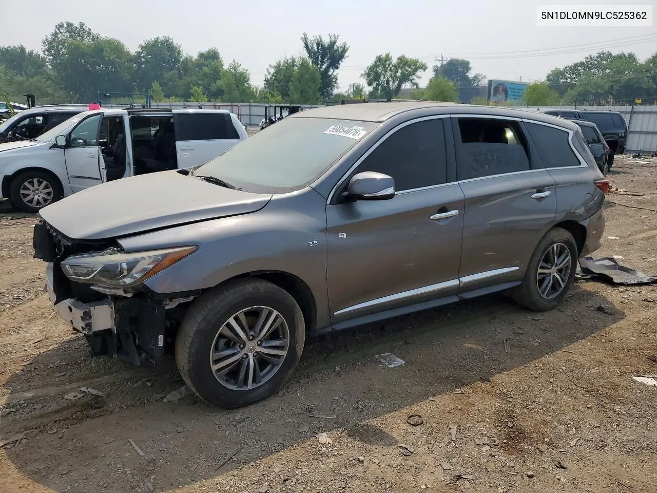 2020 Infiniti Qx60 Pure VIN: 5N1DL0MN9LC525362 Lot: 59854076