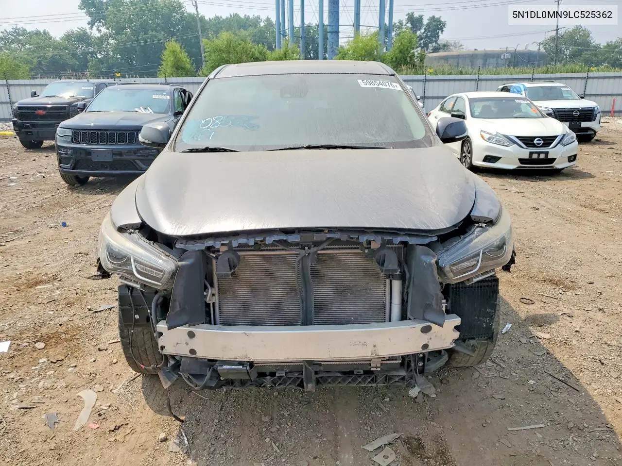 2020 Infiniti Qx60 Pure VIN: 5N1DL0MN9LC525362 Lot: 59854076