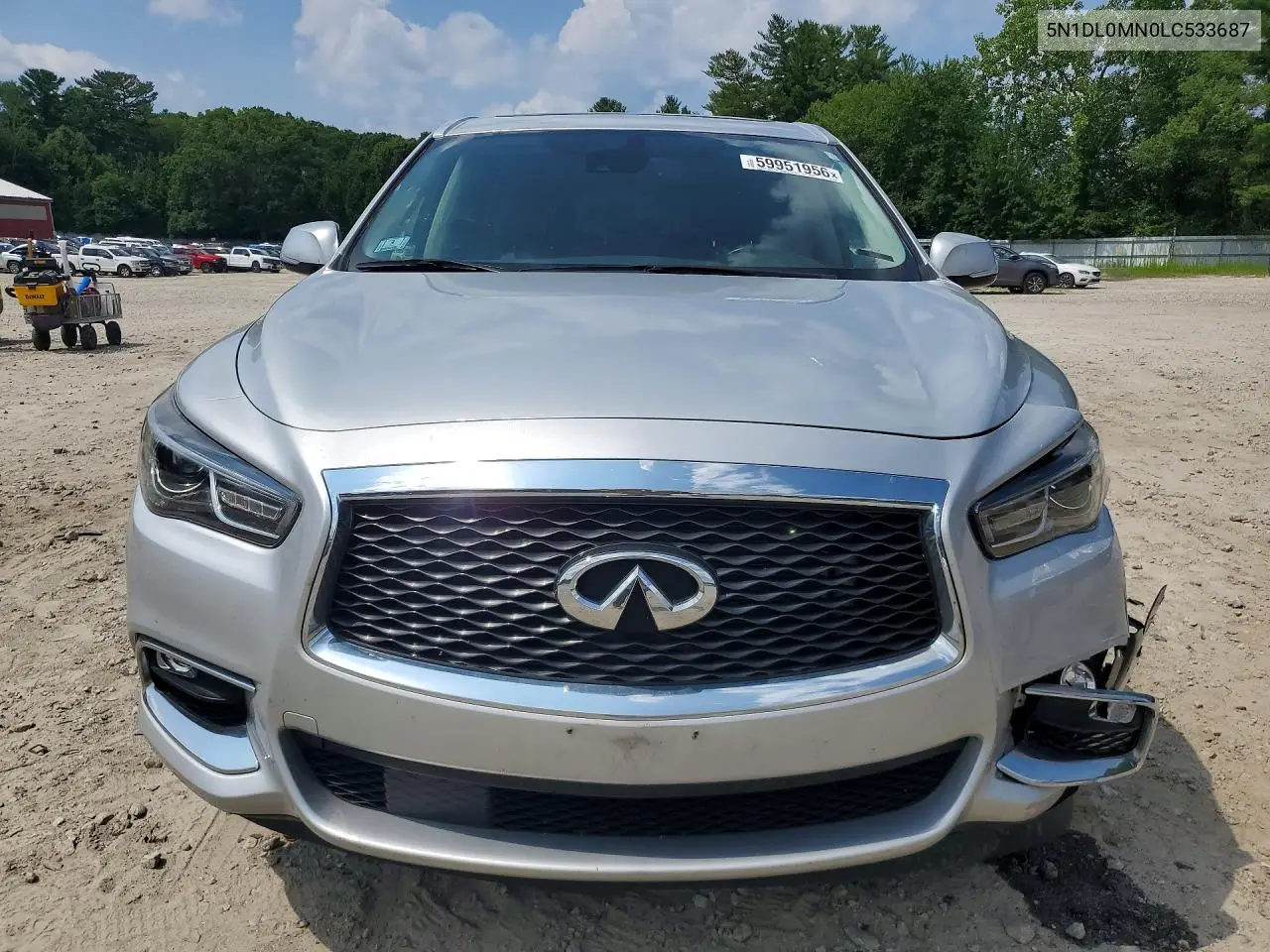 2020 Infiniti Qx60 Pure VIN: 5N1DL0MN0LC533687 Lot: 59951956