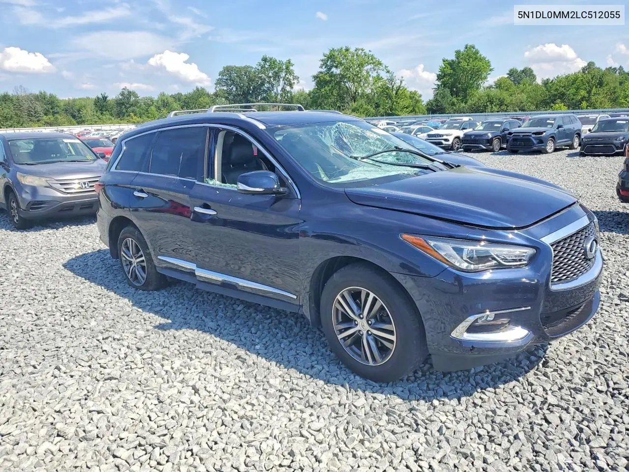 2020 Infiniti Qx60 Luxe VIN: 5N1DL0MM2LC512055 Lot: 60213396