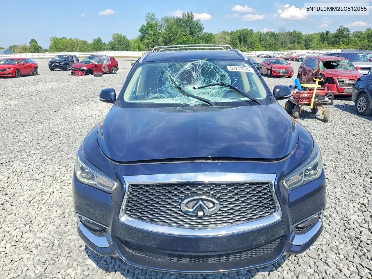 2020 Infiniti Qx60 Luxe VIN: 5N1DL0MM2LC512055 Lot: 60213396