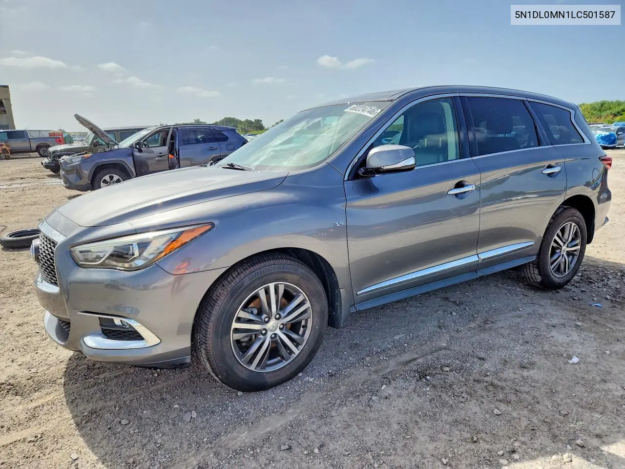 2020 Infiniti Qx60 Pure VIN: 5N1DL0MN1LC501587 Lot: 60224746