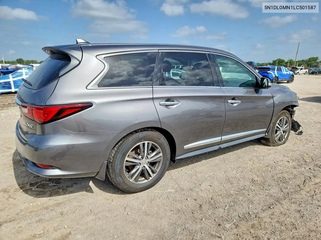 2020 Infiniti Qx60 Pure VIN: 5N1DL0MN1LC501587 Lot: 60224746
