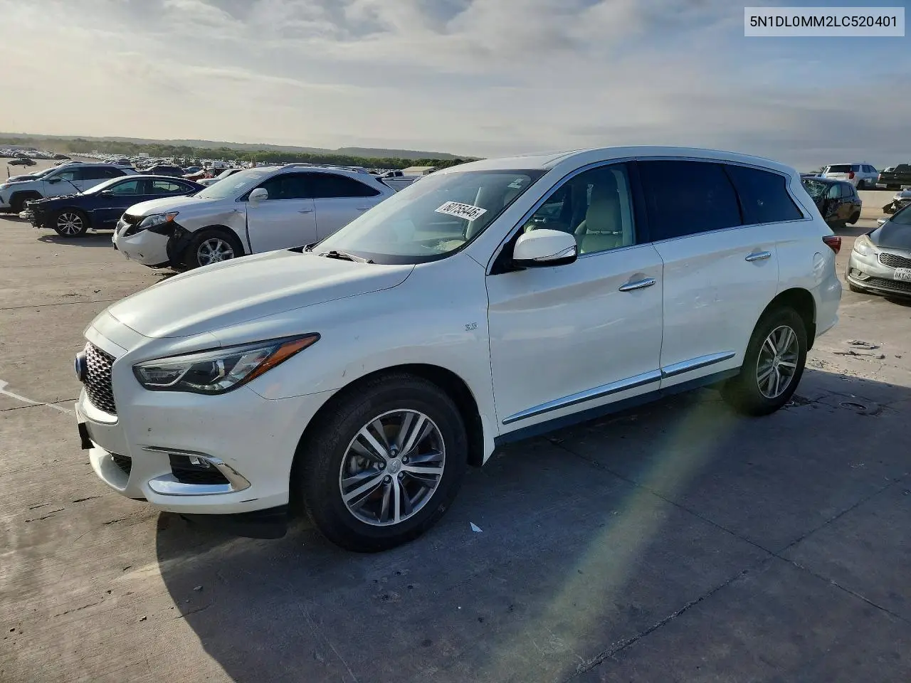 2020 Infiniti Qx60 Pure VIN: 5N1DL0MM2LC520401 Lot: 60755446