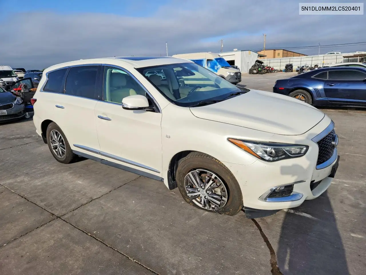 2020 Infiniti Qx60 Pure VIN: 5N1DL0MM2LC520401 Lot: 60755446