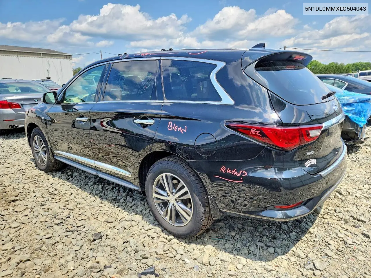 2020 Infiniti Qx60 Luxe VIN: 5N1DL0MMXLC504043 Lot: 62033486